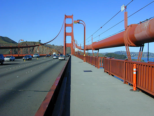 On the Golden Gate Bridge - Panorama