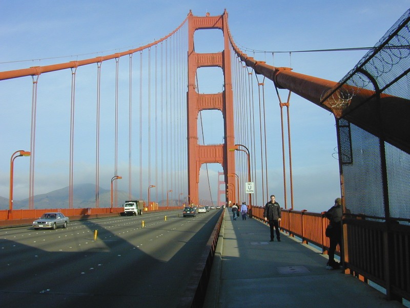 On the Golden Gate Bridge